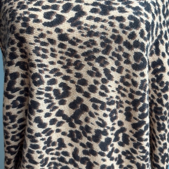 NWT Forte Cashmere Leopard Print Poncho. OS - Picture 2 of 7